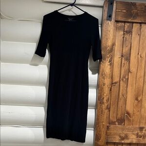 Armani Exchange Classic Black Long Sleeve Dress